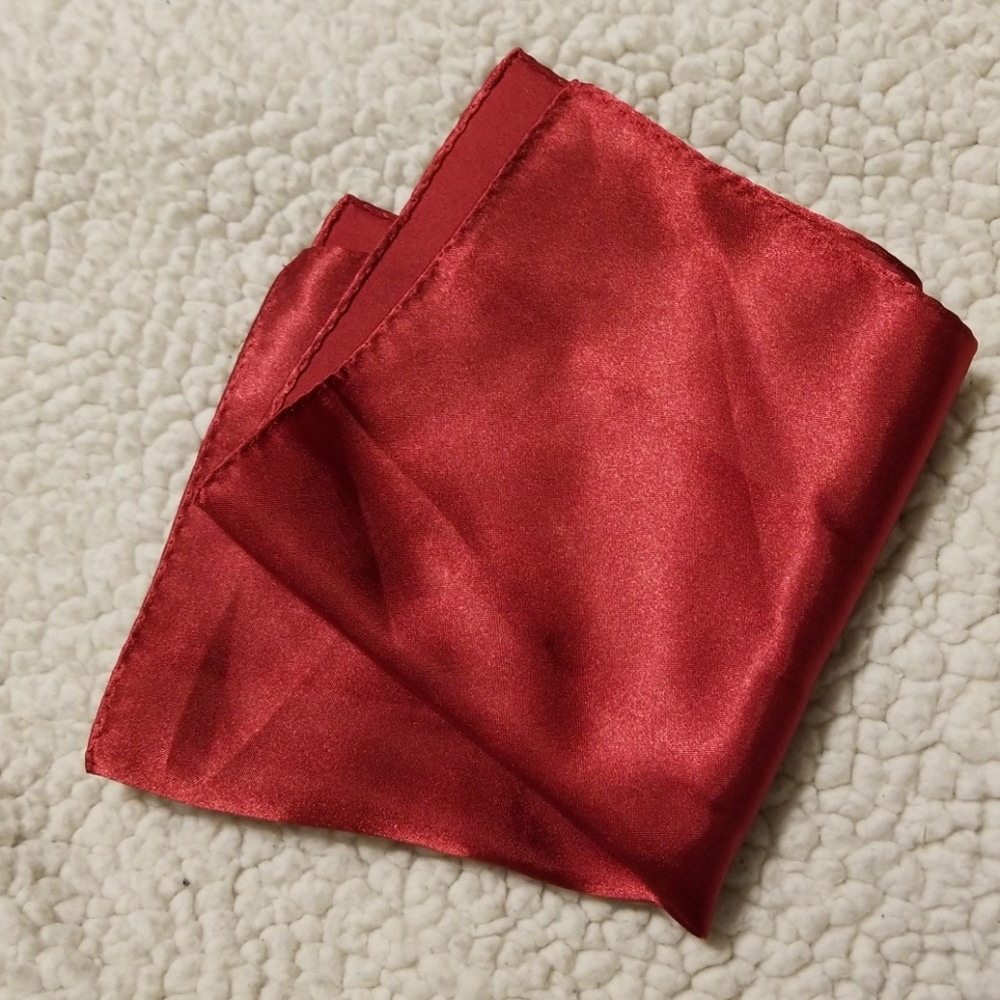 2 for $20 NWOT Red silk pocket square